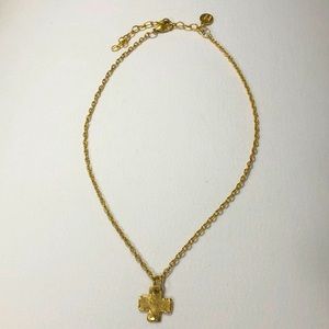 Hand-cast Gold cross pendant necklace